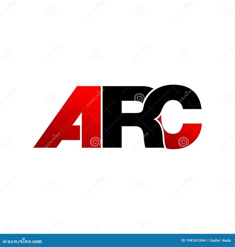 Letter Arc Simple Monogram Logo Icon Design Stock Vector