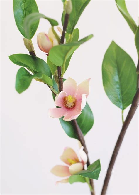 Silk flower arrangements are great for all occasions, for their longevity and low maintenance. Pink Magnolia Branch | Artificial Flowers | Spring Wedding ...