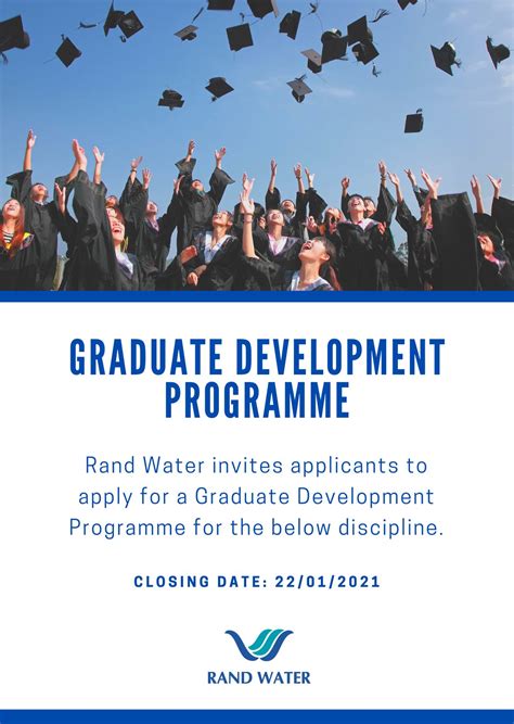 Every day, we use clean water, from bathing, washing, cooking, and so on. Rand Water invites applicants to apply for a Graduate ...