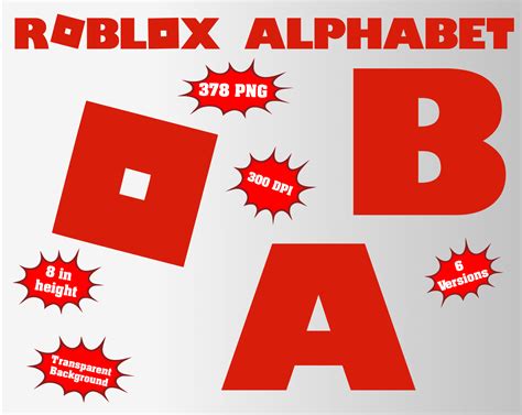 Roblox Alphabet Numbers And Symbols 375 Png 300 Dpi Transparent