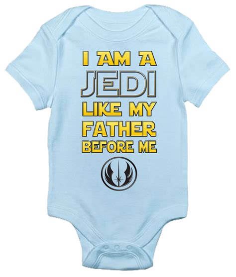 Baby Bodysuit Star Wars I Am A Jedi Baby Bodysuit Star Wars Onesie