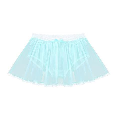 Mens Ruffled Sissy Skirt Tulle Lace Crossdresser Short Skirt Panties Underwear Ebay