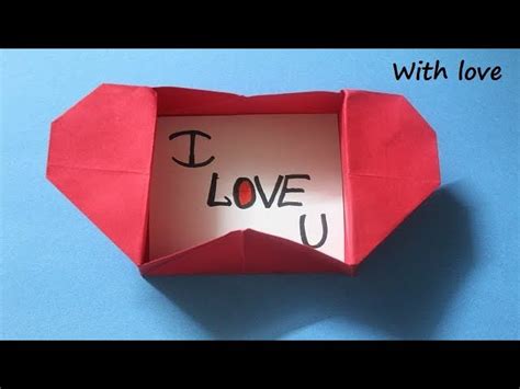 Diy Origami Heart Box And Envelope With Secret Message Pop Up