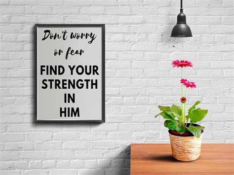 Find Your Strength In God Motivational Poster Bible Quotes Etsy