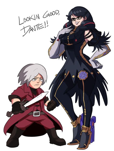 Bayonetta Dante And Mii Super Smash Bros And More Drawn By Tina Fate Danbooru