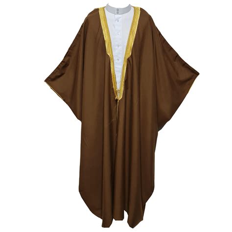 Arabian Bisht Cloak Brown Arab Dress Thobe Habibi Collections