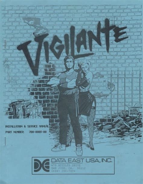 Vigilante Arcade Game Manual For Sale