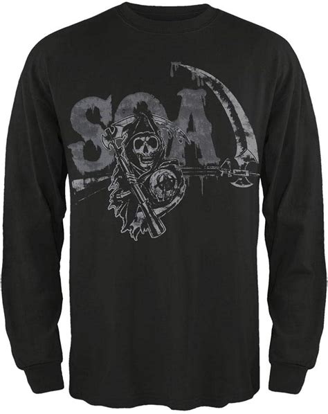 Sons Of Anarchy Mens Layered Soa Long Sleeve