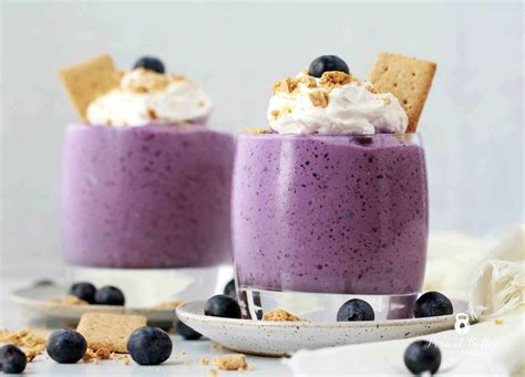 blueberry cheesecake protein shake peanut butter and fitness
