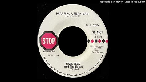 Carl Peek And The Echos Papa Was A Mean Man Stop Records Tn Youtube