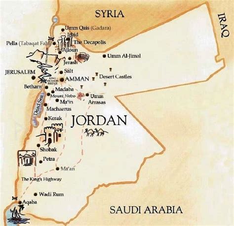Map Of Jordan And The Location Of Petra Download Scientific Diagram