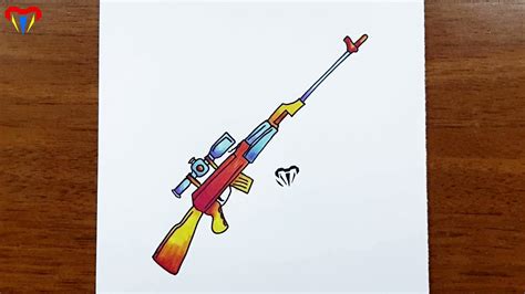 Awp Drawing Easy Weapon Drawing Simple Beautiful Cute Picture