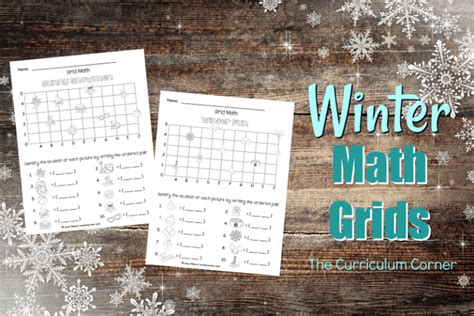 Winter Math Grids Coordinate Grids The Curriculum Corner 123