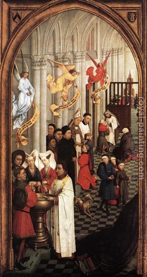 Seven Sacraments Altarpiece Left Wing By Rogier Van Der Weyden Oil