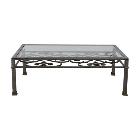 38.13 w x 38.13 d x 18.75 h. 90% OFF - Ethan Allen Ethan Allen Glass Coffee Table / Tables
