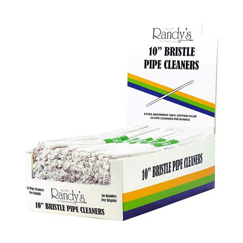 10″ bristle pipe cleaner bundle display of 30 randys wholesale