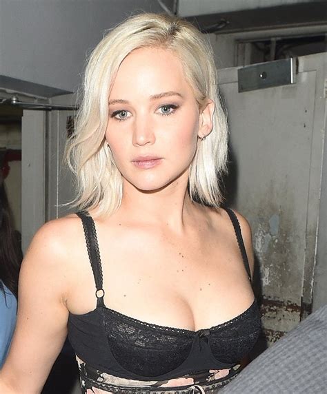 Jennifer Lawrence Squeezes Uneven Boobs In Corset Dress At Tape London