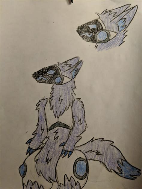 My First Protogen Drawing Art By Me Protogen