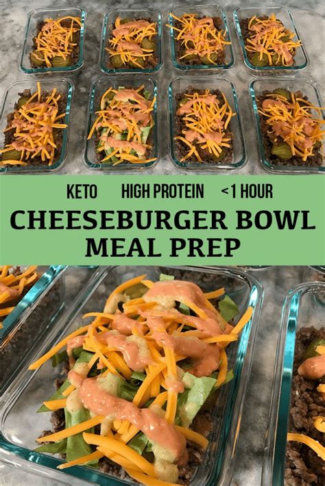 Maybe you would like to learn more about one of these? High Protein Low Carb Cheeseburger Bowl Meal Prep | Recipe ...