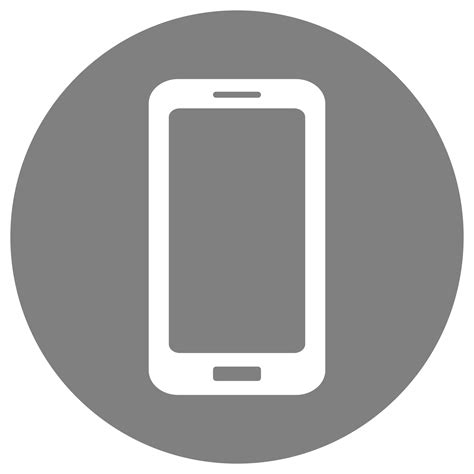Mobile Icon White On Grey Png Icons In Mobile Svg Download Free