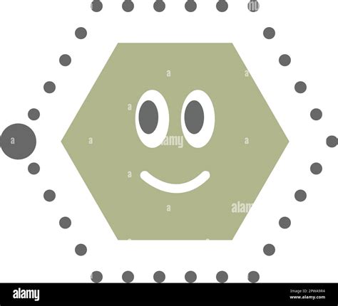 Dotted Hexagon Shape For Tracing Lines For Preschool And Kindergarten