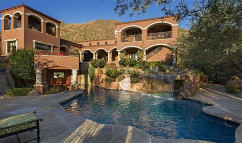 4 Million Spanish Style Mansion In Scottsdale Az With 2 Pools Homes
