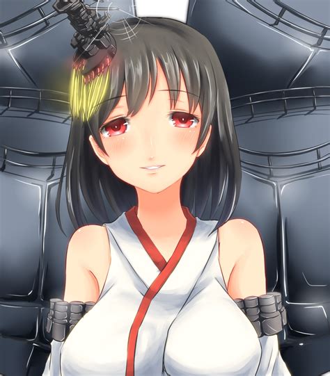 short hair big boobs anime anime girls kantai collection yamashiro kancolle black hair