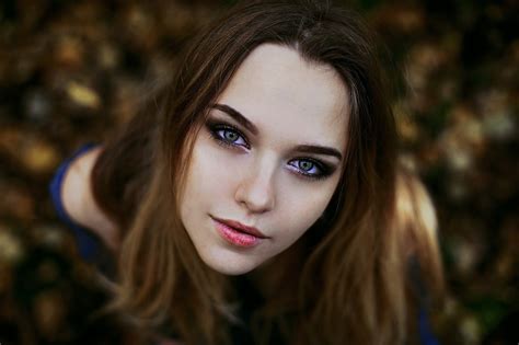 Girl Brunette With Beautiful Eyes Wallpapers And Images Wallpapers Hot Sex Picture