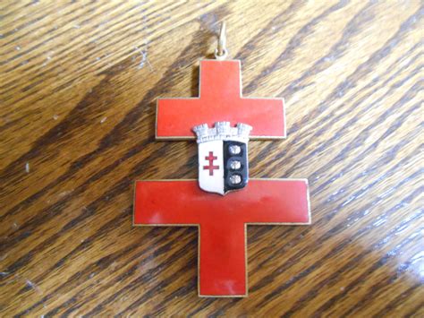 This Medallion With A Red Cross Of Lorraine Or Cross Of Anjou With
