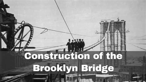 3rd January 1870 Construction Of The Brooklyn Bridge Began Youtube