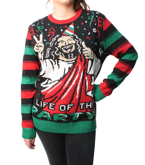 Ugly Christmas Sweater Plus Size Womens Life Of The Party Sweatshirt