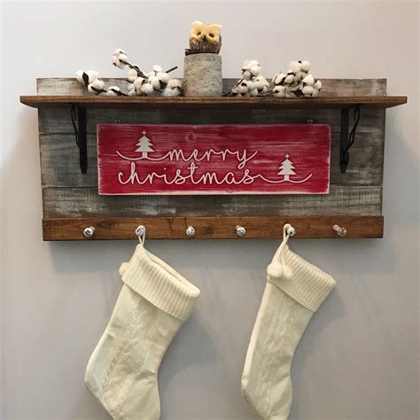 Christmas Wall Decor Stocking Hanger Personalized Stocking Etsy In