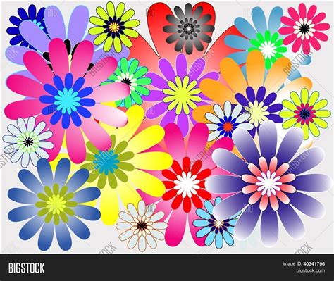 Blooming Multicolor Vector And Photo Free Trial Bigstock