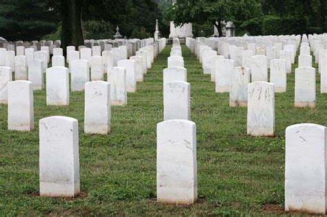 Final Formation Rows Of Tombstones In A Military Graveyard Ad