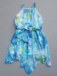  Catalou Blue Garden Handkerchief Dress Dresses Handkerchief