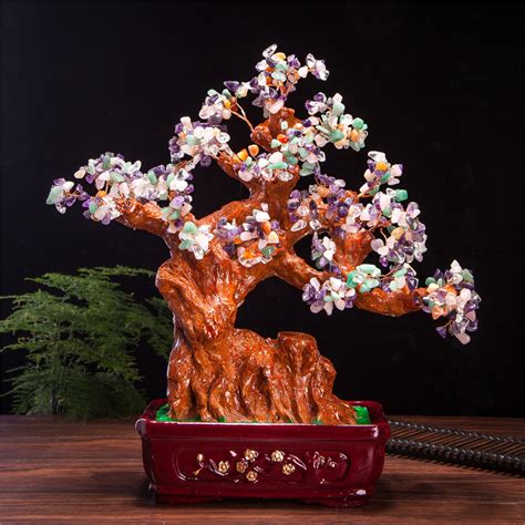 A bonsai tree can create excellent feng shui energy/associations for one person while for someone else a bonsai tree can be bad feng shui/create bad associations. Stunning Feng Shui Mix Gemstone Quartz Bonsai Money Tree LARGE