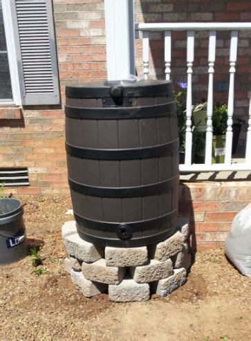 This diy rain barrel stand elevates your supply to allow gravity to help keep the water flowing! DIY Rain Barrel Stand Tutorial | Outdoor Living | Pinterest | Posts, Rain barrels and Rain ...