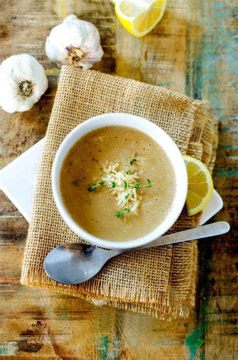Cook the onions and celery until the onions are translucent, about 5 minutes. Roasted Garlic Soup with Quinoa Cream - Wendy Polisi