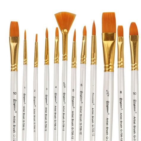 Acrylic Paint Brushes Set Eeekit 12pcs Tip Artist Paintbrushes Nylon