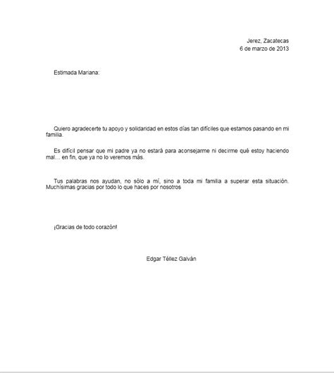 Carta De Agradecimiento Ejemplo