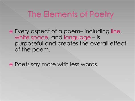 Ppt The Elements Of Poetry Powerpoint Presentation Free Download