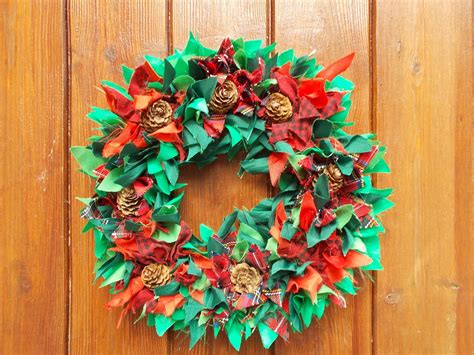 Festive Christmas Rag Rug Wreath Kit Etsy Uk