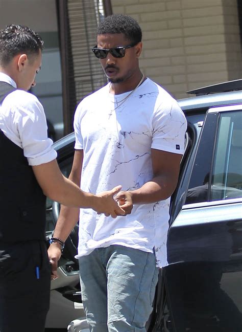 Michael B Jordan Out For Lunch In La And More On His And Chadwick Boseman S Captain America