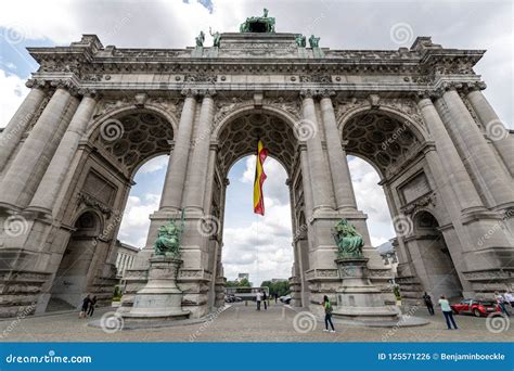 Triumphal Arch In Brussels In The Jubelpark In Belgium Editorial Photo