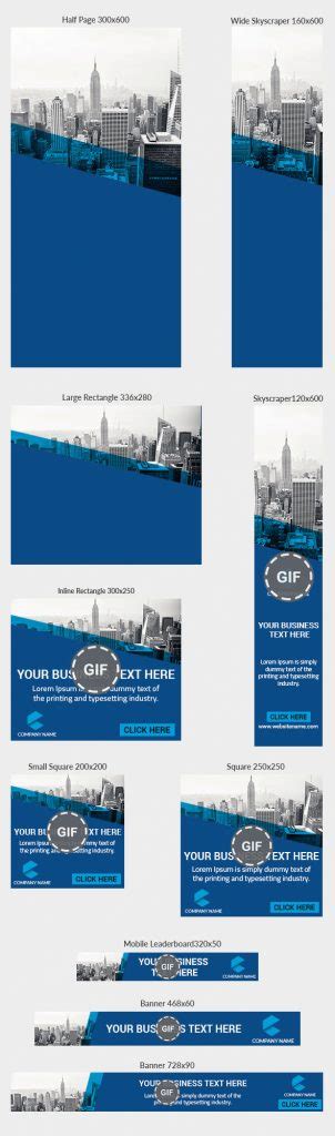 Corporate Animated Banner Template Psd  Web Banners Template Inside