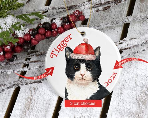 Tuxedo Cat Ornament Custom Tuxedo Ornament Custom Christmas Etsy