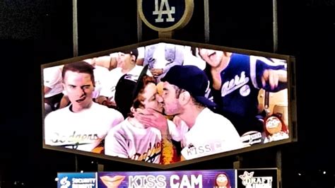 dodgers fans showed their pride in a kiss cam celebration at lgbt night for the win