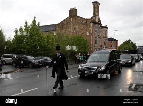 The Funeral Procession Passes Through The Calton Are Of Glasgow Stock