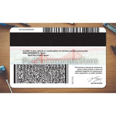 California Driving License Template Psd Documents Store