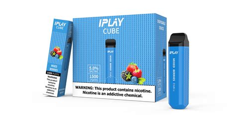 Wholesale Iplay Cube 1500 Puffs Disposable Vape Pod Supplier And